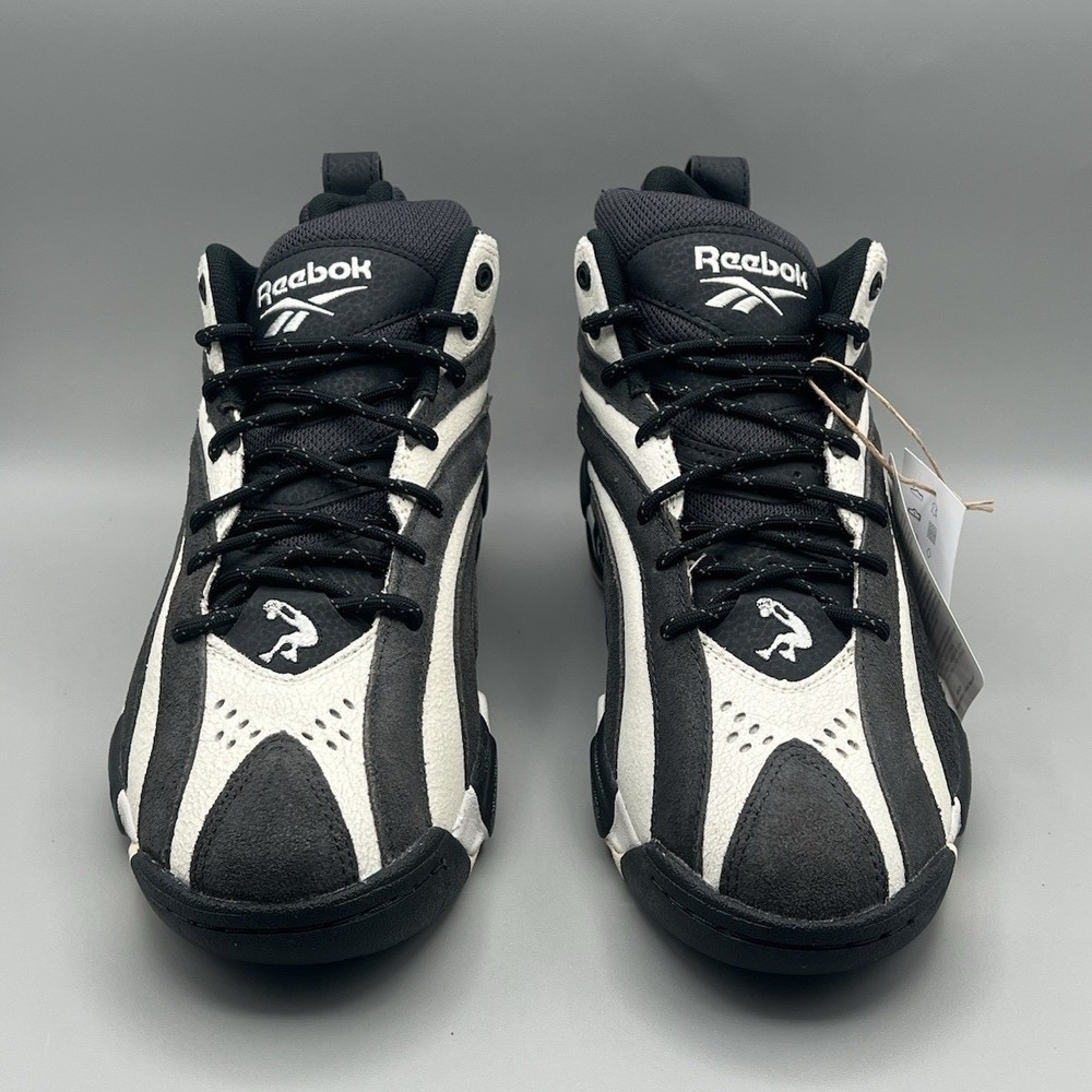 Reebok Shaqnosis Washed Black‎ White Retro Shoes - Men's Size 7.5 Women's Size 9 - Picture 3 of 8